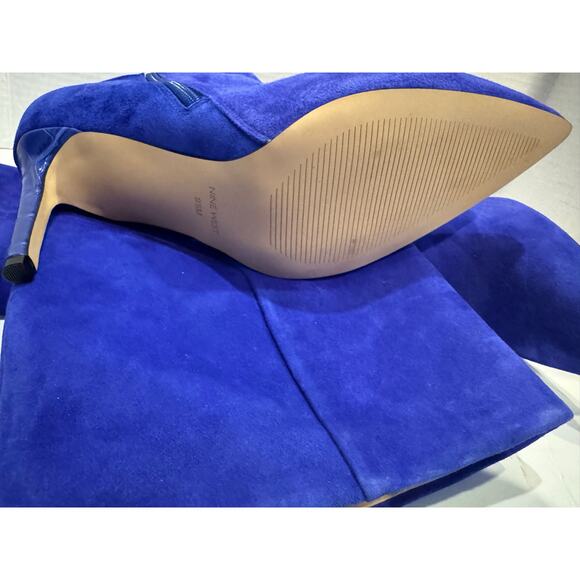 Nine West womens Richy knee high riding boots blue422  size 9.5 M suede   nwob - Picture 5 of 9